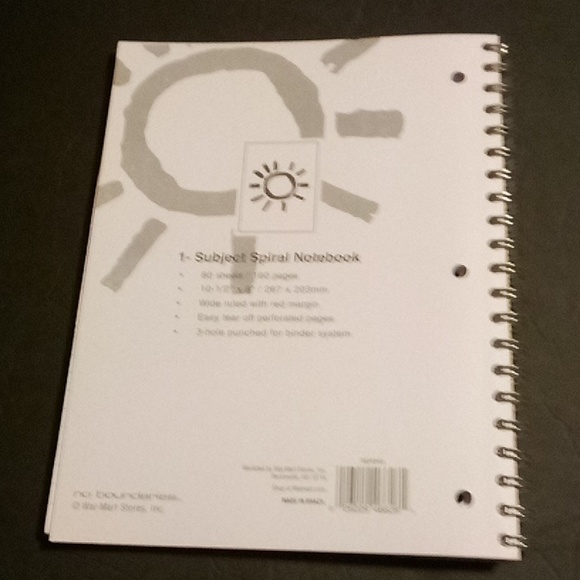 No Boundaries 1 subject spiral notebook - Picture 3 of 3